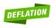 deflation banner template. ribbon label sign. sticker
