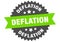 deflation sign. deflation round isolated ribbon label.