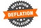 deflation sign. deflation round isolated ribbon label.