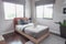 Defocus background bedroom in lively style