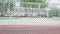 Defocus and blur photo of tennis court. background