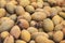 Defocus and blurred image of exotic tropical fruits, sapodilla or chiku fruit