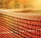 Defocus close up view of tennis net