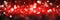 Defocused Abstract bokeh lights on red background. Christmas and New Year concept. Generative AI