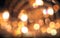 Defocused abstract golden lights background