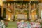 Defocused abstract of indonesian wedding decoration