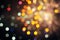 Defocused of beautiful  polygon lights..Bokeh of multi colorful light  in 7 polygon heptagon in smoky night background