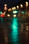 Defocused, blurred urban abstract traffic background