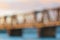 Defocused blurry bridge background