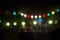Defocused bokeh lights, blur bokeh light, bokeh background. colorful light spot on black background. image for background