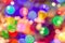 Defocused bright colorful bokeh background. Holiday texture pattern