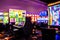 Defocused casino blur with slot machines and lights