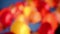 defocused Chinese lanterns for festival at vertical composition