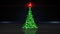 Defocused christmas tree bokeh lights