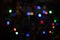 Defocused colored Christmas lights