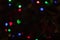 Defocused colored Christmas lights