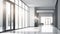 Defocused empty hotel or office corridor