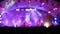 Defocused entertainment concert lighting on stage blurred disco party