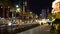 Defocused fabulous Las Vegas Strip boulevard, luxury casino and hotel, gambling area in Nevada, USA. Nightlife and