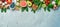 Defocused food background. Healthy food. Vegetables, fruits, spices and food. On a concrete gray background.