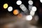 Defocused image of street  illuminated lights