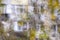 Defocused image of windows of houses