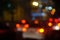 Defocused lights of city traffic