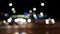 Defocused night traffic lights background, shot in South Korea