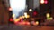 Defocused night traffic lights in Chicago