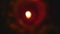 Defocused red candle lighting in the night