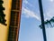 Defocused roof and sky in the afternoon