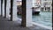 Defocused shot of cobblestone path along the Grand Canal