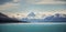 Defocused snow Mount Cook landscape, the highest mountain in Ne