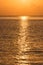 Defocused tropical ocean sunset background