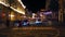 Defocused view of a busy city street. Night. Heavy traffic. Time Lapse. Ultra HD
