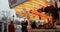 Defocused view of Christmas Market in Paris, France on Champs-Elysees