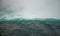 Defocused water background - whirlpool waves, blue tint. Abstract background with liquid fluid texture. Niagara river