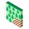 Deforestation problem isometric icon vector illustration