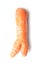 Deformed carrot on white background