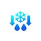 defrost icon on white, vector