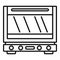 Defrost oven icon outline vector. Electric convection stove