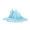 Deglaciation with Glacier Melting as Natural Cataclysm Vector Illustration