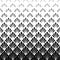 Degrade halftone art deco fading pattern. Black diamond fades patern isolated on white background. Geometric design. Faded