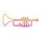 Degraded line music trumpet instrument artistic melody