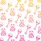 Degraded line rattle and teddy bear toys background