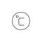 Degree Celsius thin line icon. Linear vector symbol