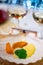 Degustation appetisers for visitors made by great chefs of high cuisine French restaurants, winter festival, Avenue de Champagne,