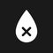 Dehydration dark mode glyph ui icon