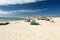 Del Castillo Beach of El Cotillo on Fuerteventura .