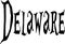 Delaware Text sign illustration